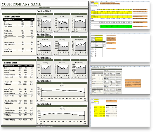 Balance Sheet Report Excel dashboard report for Micorsoft Office Excel