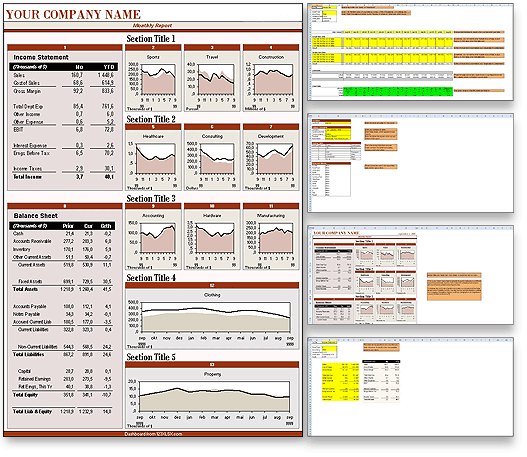 Balance Sheet Report Excel dashboard report for Micorsoft Office Excel