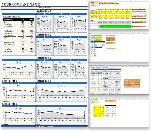 Global Sales Excel dashboard report for Micorsoft Office Excel