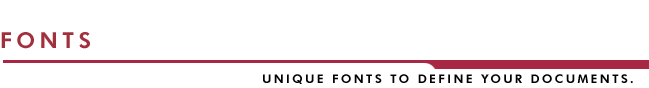 Unique font and typeface designs for your documents